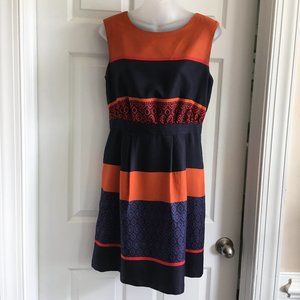 Loft colorful striped dress, sz 2